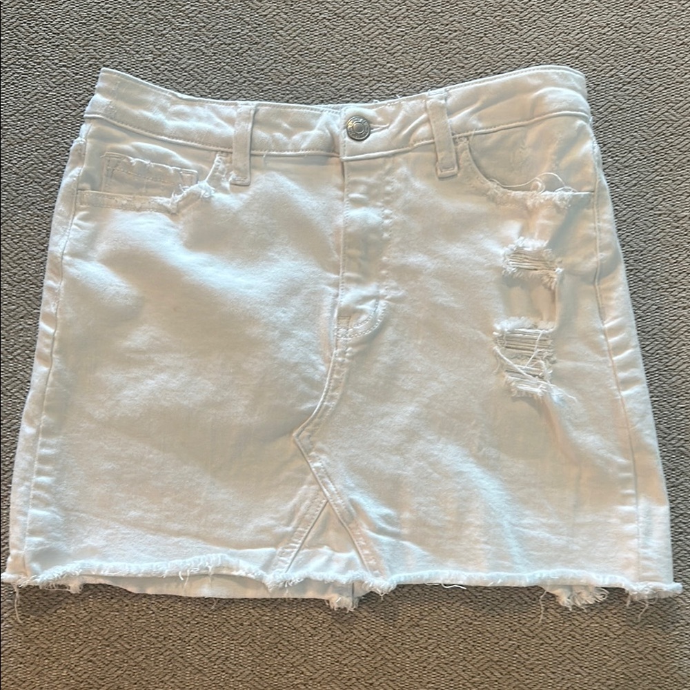 VERVET BY FLYING MONKEY SZ 26 White Mini Skirt Casual Distressed